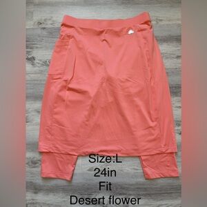 Desert Flower Coral Skirt Set with Built-In Leggings